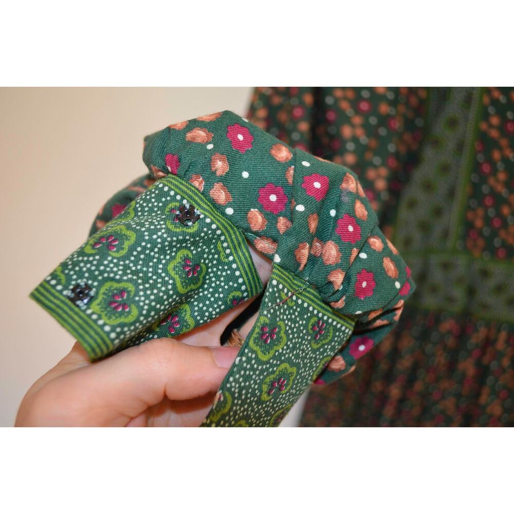 Victor Costa 70s Cotton Bohemian Floral Maxi Dress - Picture 6 of 8